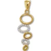 GoldDream Kettenanhänger Ovale Zirkonia weiß 333 Gold Echtschmuck GDH512WY