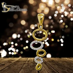 GoldDream Kettenanhänger Ovale Zirkonia weiß 333 Gold Echtschmuck GDH512WY