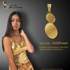 GoldDream Kettenanhänger Ovale 333er Gelbgold Anhänger Echtschmuck GDH510MY