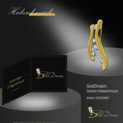 GoldDream Kettenanhänger Ranke Zirkonia weiß 333 Gold Echtschmuck GDH509WY