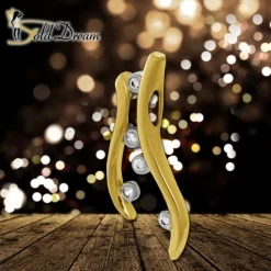 GoldDream Kettenanhänger Ranke Zirkonia weiß 333 Gold Echtschmuck GDH509WY