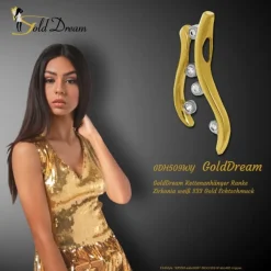 GoldDream Kettenanhänger Ranke Zirkonia weiß 333 Gold Echtschmuck GDH509WY