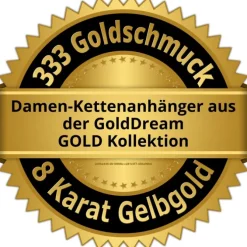 GoldDream Kettenanhänger Ranke Zirkonia weiß 333 Gold Echtschmuck GDH509WY