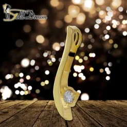 GoldDream Kettenanhänger Welle Zirkonia weiß 333 Gold Echtschmuck GDH508WY