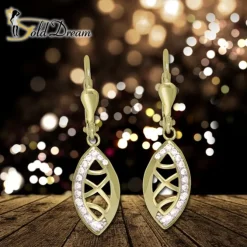 GoldDream Ohrhänger Blatt Zirkonia weiß Ohrring 333er Gold GDO5647Y