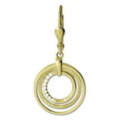 GoldDream Ohrhänger Circle Zirkonia weiß Ohrring 333er Gold GDO5639Y
