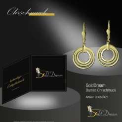 GoldDream Ohrhänger Circle Zirkonia weiß Ohrring 333er Gold GDO5639Y