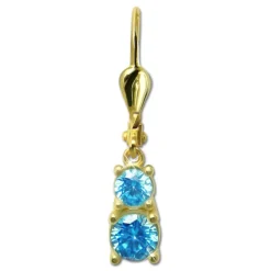 GoldDream Ohrhänger Dream Zirkonia türkis Ohrring 333er Gold GDO5686Y