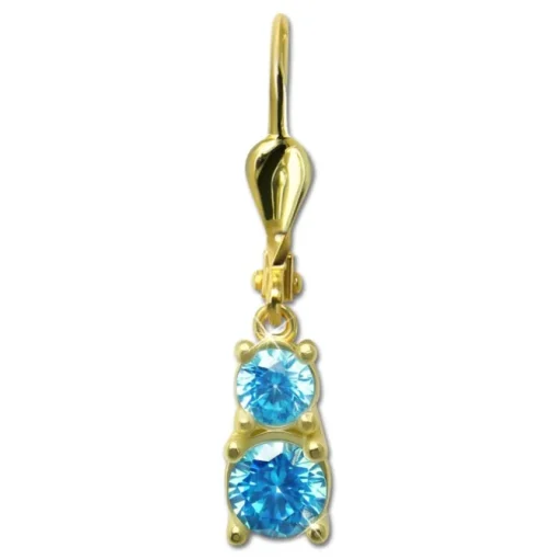 GoldDream Ohrhänger Dream Zirkonia türkis Ohrring 333er Gold GDO5686Y
