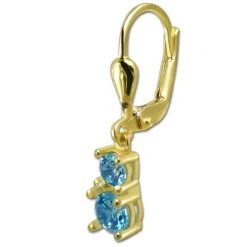 GoldDream Ohrhänger Dream Zirkonia türkis Ohrring 333er Gold GDO5686Y