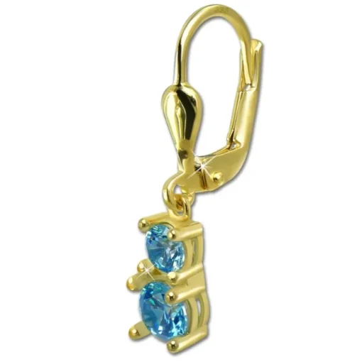 GoldDream Ohrhänger Dream Zirkonia türkis Ohrring 333er Gold GDO5686Y