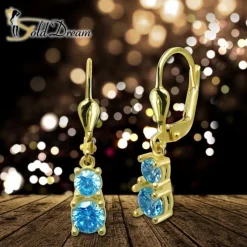 GoldDream Ohrhänger Dream Zirkonia türkis Ohrring 333er Gold GDO5686Y
