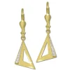 GoldDream Ohrhänger Dreieck offen Zirkonia weiß Ohrring 333er Gold GDO5652Y