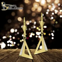 GoldDream Ohrhänger Dreieck offen Zirkonia weiß Ohrring 333er Gold GDO5652Y