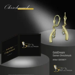 GoldDream Ohrhänger Elegance Zirkonia weiß Ohrring 333er Gold GDO5667Y