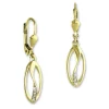 GoldDream Ohrhänger Ellipse Zirkonia weiß Ohrring 333er Gold GDO553WY