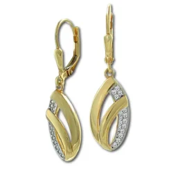 GoldDream Ohrhänger Glamour Zirkonia weiß Ohrring 333er Gold GDO5655Y