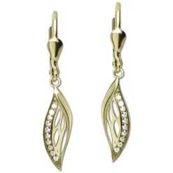 GoldDream Ohrhänger Glamour Zirkonia weiß Ohrring 333er Gold GDO5640Y