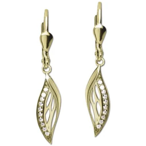GoldDream Ohrhänger Glamour Zirkonia weiß Ohrring 333er Gold GDO5640Y