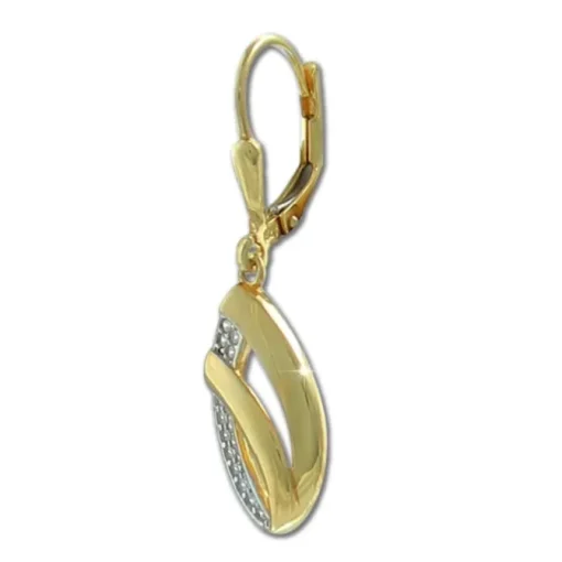 GoldDream Ohrhänger Glamour Zirkonia weiß Ohrring 333er Gold GDO5655Y