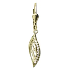 GoldDream Ohrhänger Glamour Zirkonia weiß Ohrring 333er Gold GDO5640Y