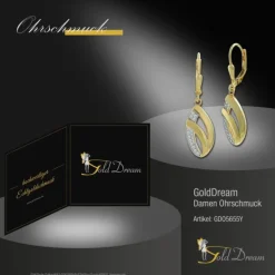 GoldDream Ohrhänger Glamour Zirkonia weiß Ohrring 333er Gold GDO5655Y