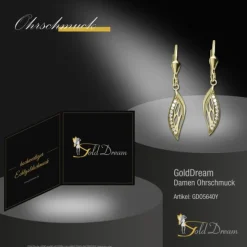 GoldDream Ohrhänger Glamour Zirkonia weiß Ohrring 333er Gold GDO5640Y