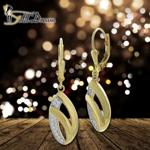 GoldDream Ohrhänger Glamour Zirkonia weiß Ohrring 333er Gold GDO5655Y