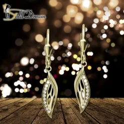 GoldDream Ohrhänger Glamour Zirkonia weiß Ohrring 333er Gold GDO5640Y