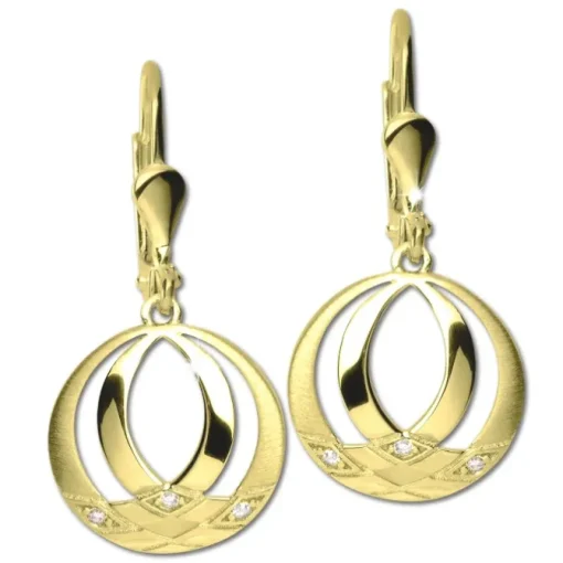 GoldDream Ohrhänger Orient Zirkonia weiß Ohrring 333er Gold GDO5653Y