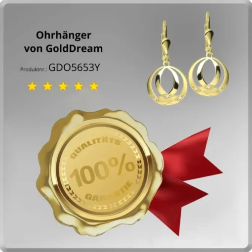 GoldDream Ohrhänger Orient Zirkonia weiß Ohrring 333er Gold GDO5653Y