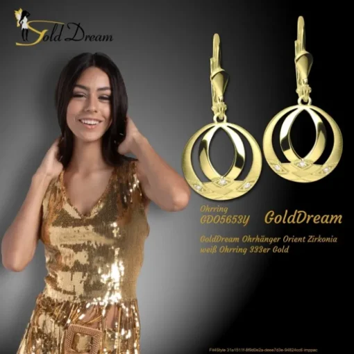 GoldDream Ohrhänger Orient Zirkonia weiß Ohrring 333er Gold GDO5653Y