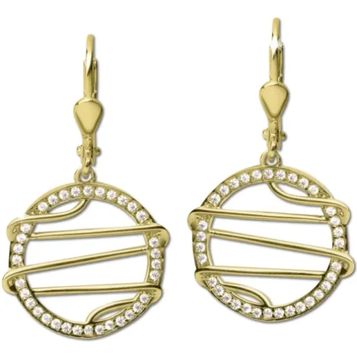 GoldDream Ohrhänger Style Zirkonia weiß Ohrring 333er Gold GDO5643Y