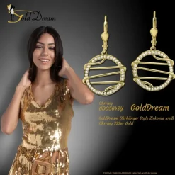 GoldDream Ohrhänger Style Zirkonia weiß Ohrring 333er Gold GDO5643Y