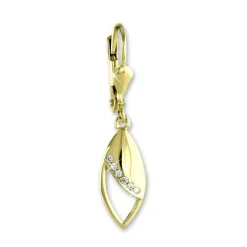 GoldDream Ohrhänger Tropfen Zirkonia Ohrring 333 Gold Echtschmuck GDO556WY
