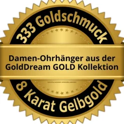 GoldDream Ohrhänger Tropfen Zirkonia weiß Ohrring 333er Gold GDO5684Y
