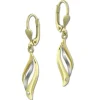 GoldDream Ohrhänger Wellen Zirkonia weiß Ohrring 333 Gold Echtschmuck GDO5163Y