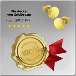 GoldDream Ohrstecker Circle Ohrring 333 Gelbgold Echtschmuck GDO5187Y