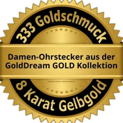 GoldDream Ohrstecker Circle Ohrring 333 Gelbgold Echtschmuck GDO5187Y