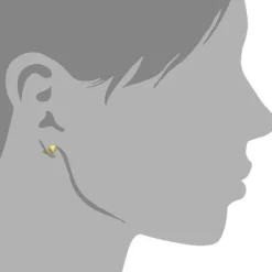 GoldDream Ohrstecker Dreieck Zirkonia Ohrring 333 Gold Echtschmuck GDO5208Y