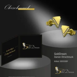 GoldDream Ohrstecker Dreieck Zirkonia Ohrring 333 Gold Echtschmuck GDO5208Y