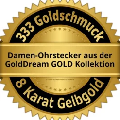 GoldDream Ohrstecker Dreieck Zirkonia Ohrring 333 Gold Echtschmuck GDO5208Y