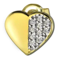 GoldDream Ohrstecker Herz Zirkonia Ohrring 333 Gelbgold Echtschmuck GDO5081Y