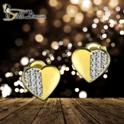 GoldDream Ohrstecker Herz Zirkonia Ohrring 333 Gelbgold Echtschmuck GDO5081Y