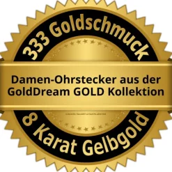 GoldDream Ohrstecker Herz Zirkonia Ohrring 333 Gelbgold Echtschmuck GDO5198Y