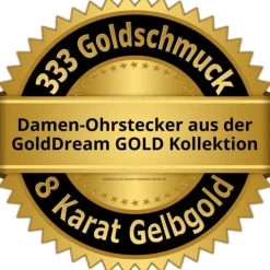 GoldDream Ohrstecker Herz Zirkonia Ohrring 333 Gelbgold Echtschmuck GDO5081Y