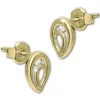 GoldDream Ohrstecker Oval Zirkonia weiß Ohrring 333 Gold Echtschmuck GDO5637Y