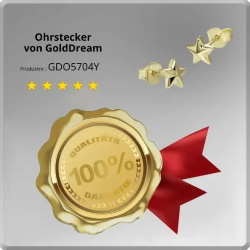 GoldDream Ohrstecker Star Ohrring 333er Gold Echtschmuck GDO5704Y