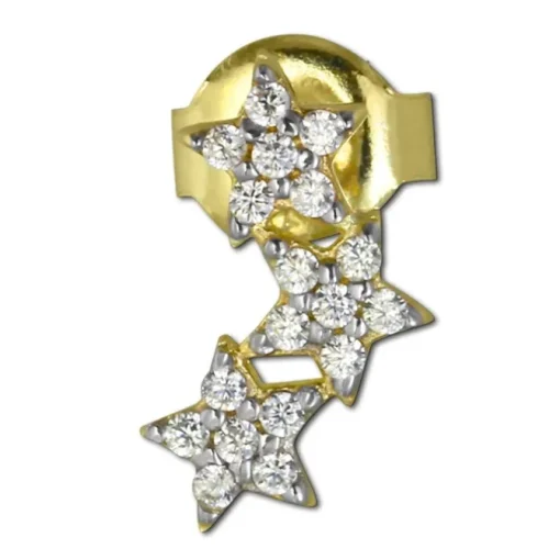 GoldDream Ohrstecker Sterne Zirkonia Ohrring 333 Gelbgold Echtschmuck GDO5091Y