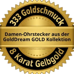 GoldDream Ohrstecker Sterne Zirkonia Ohrring 333 Gelbgold Echtschmuck GDO5091Y